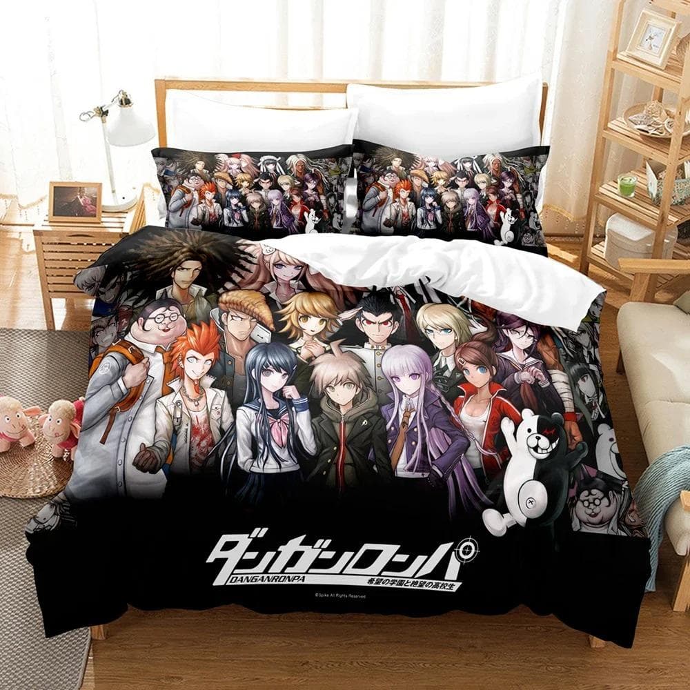 Fashion 3DThe Danganronpa Bedding Sets Duvet Cover Set With Pillowcase Twin Full Queen King Bedclothes Bed Linen customizable 70x133cm 2pcs