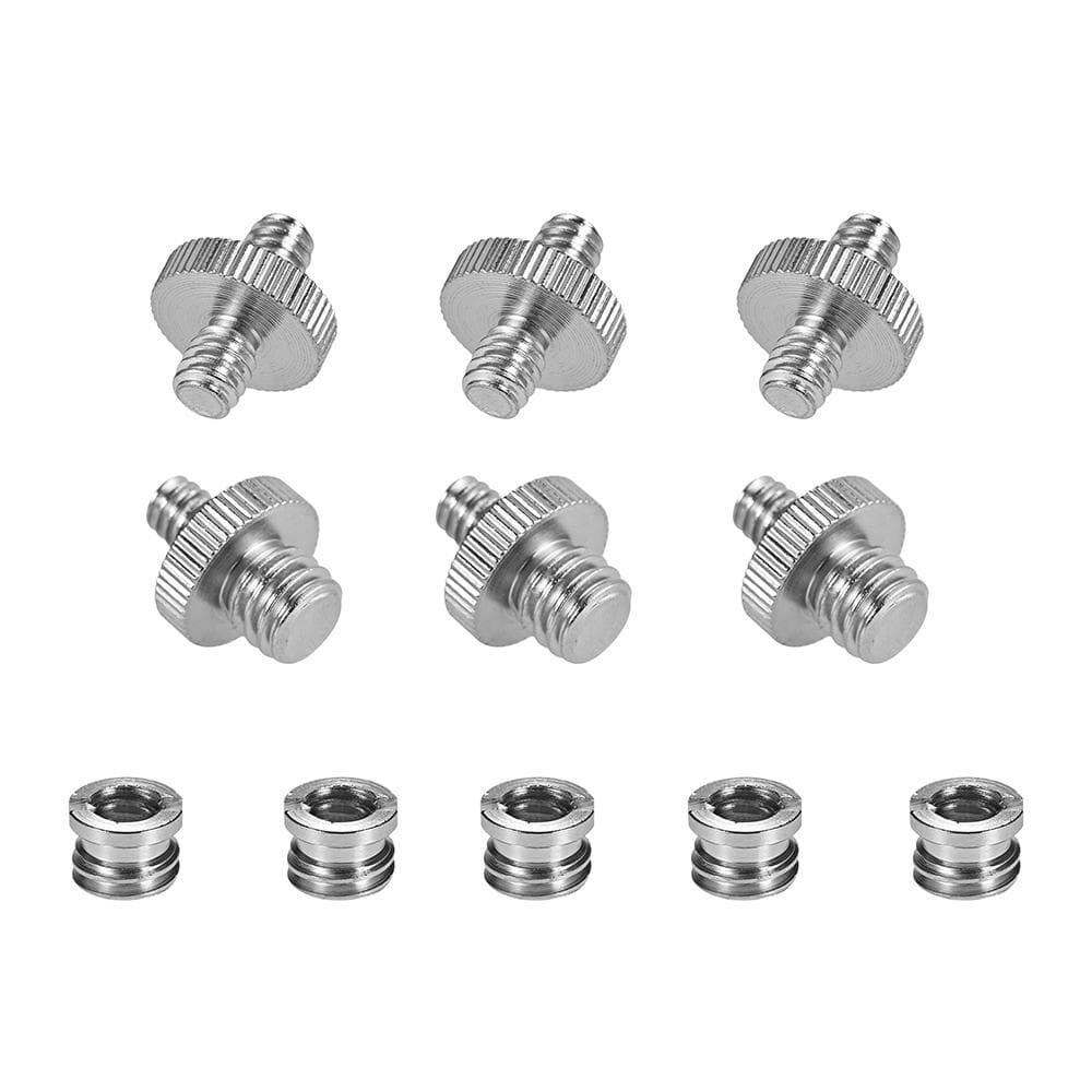 1/4 -20 and 3/8 -16 Threaded Screw Adapter Mount Set Reducer Bushing Converter for Camera Tripod