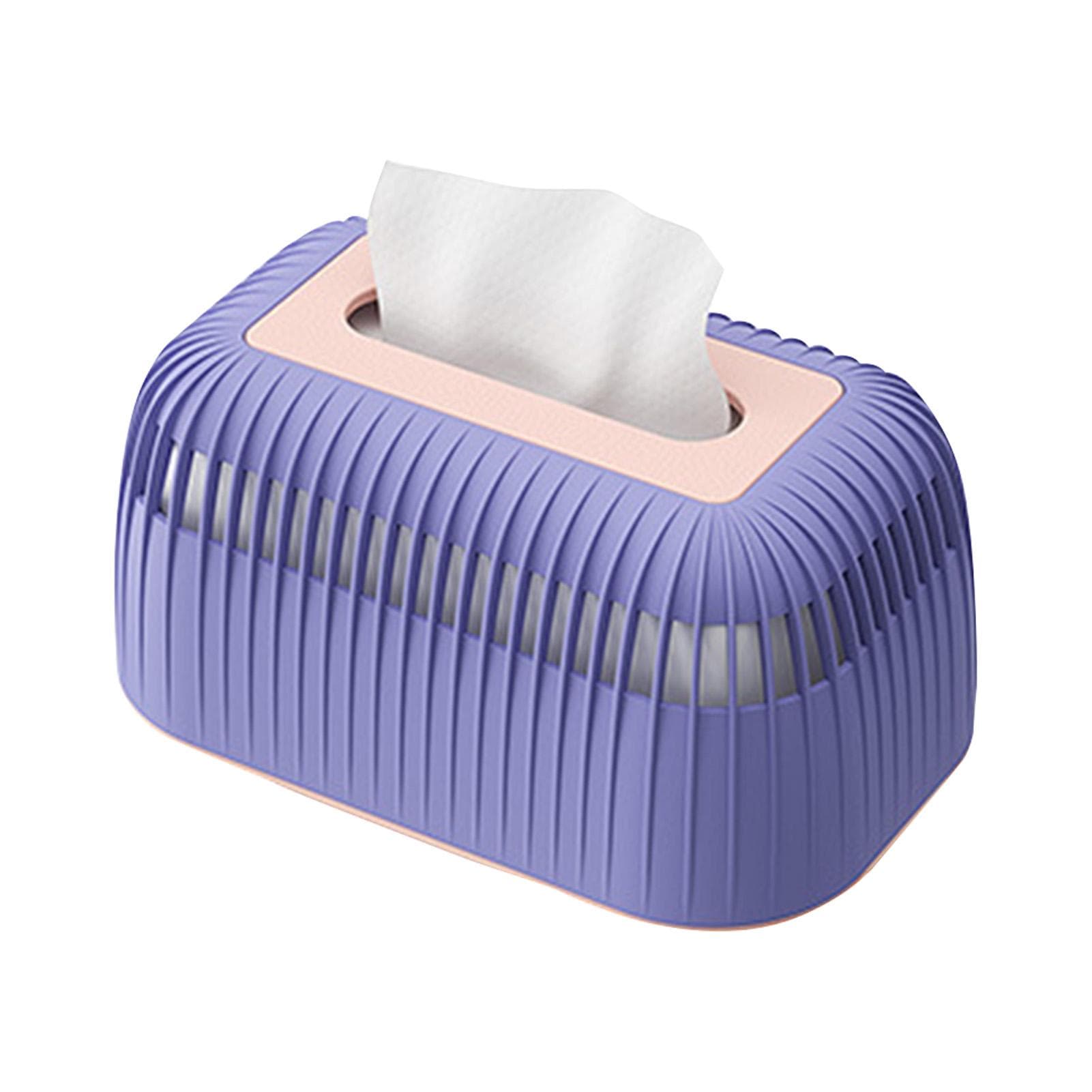 Tissue Box Holder Plastic Large Capacity Rectangle Napkin Box Cover Dispenser for Bathroom Kitchen