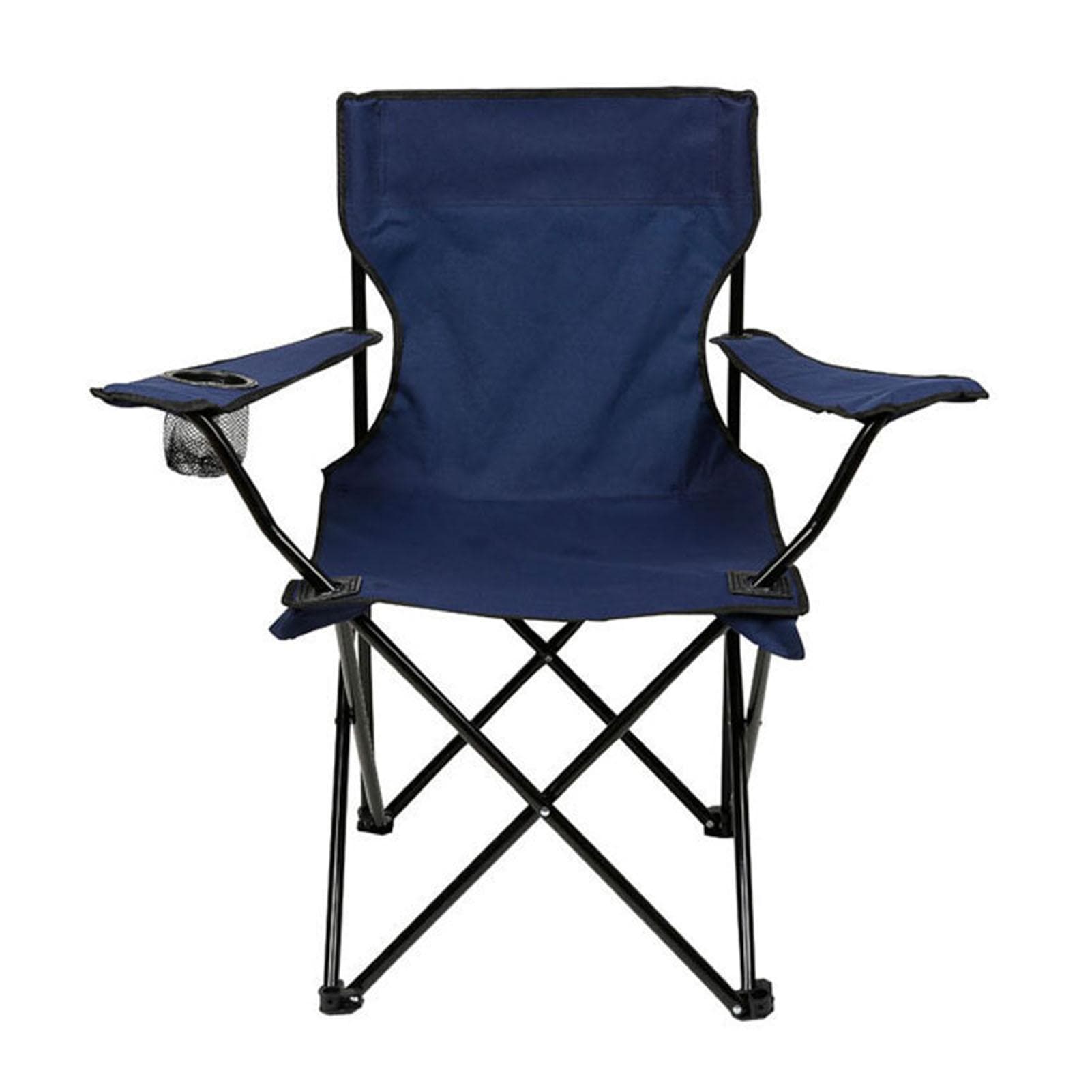 Portable Folding Chair Lightweight Movable Strong Load Bearing Comfortable for Camping Fishing black