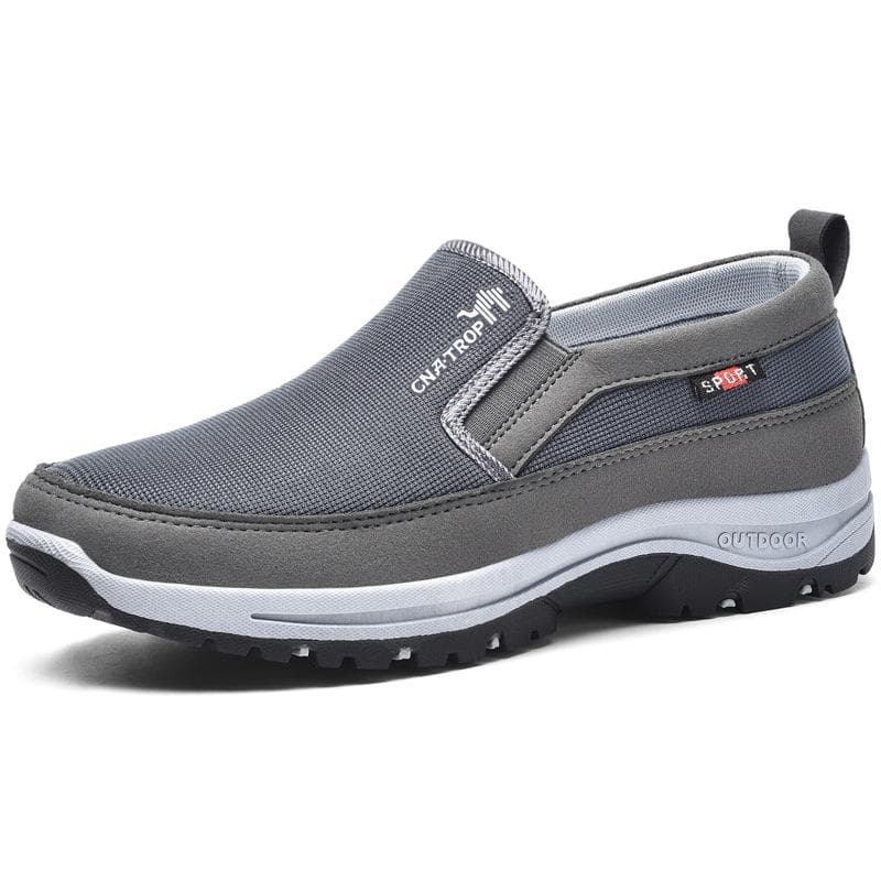 Men's Casual Loafers, Sneakers, Breathable Mesh, Retro Driving Shoes, Slip-on Vulcanized Soft Soles, Non-slip, Large Size 49 48 gray