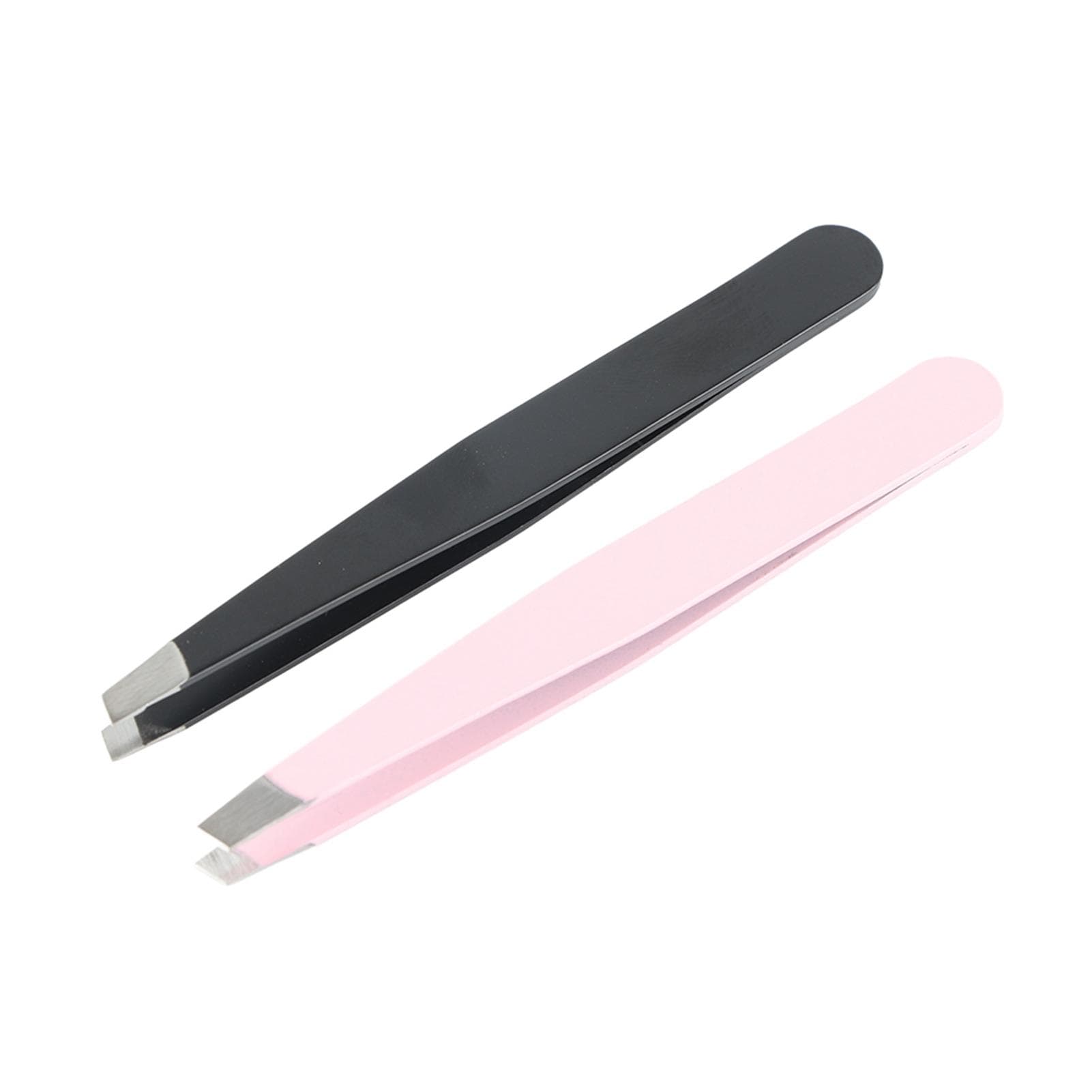 2PcsSet Stainless Steel Eyebrow Tweezers Facial Hair Removal Clips Makeup Beauty Tool