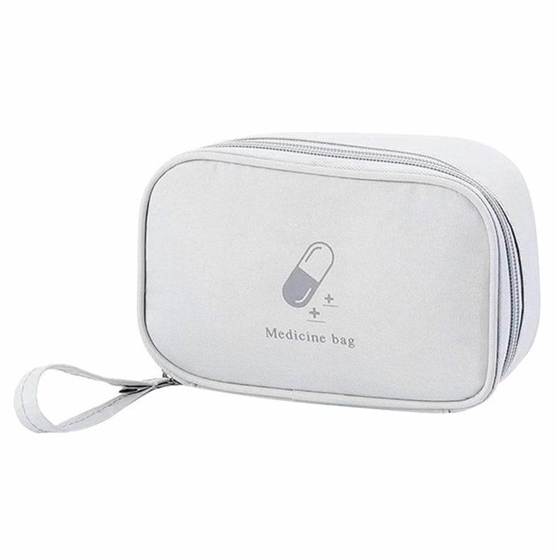 Portable Practical Mini Travel Medical First Aid Kit Home Outdoor Emergency Medical Kit S light grey