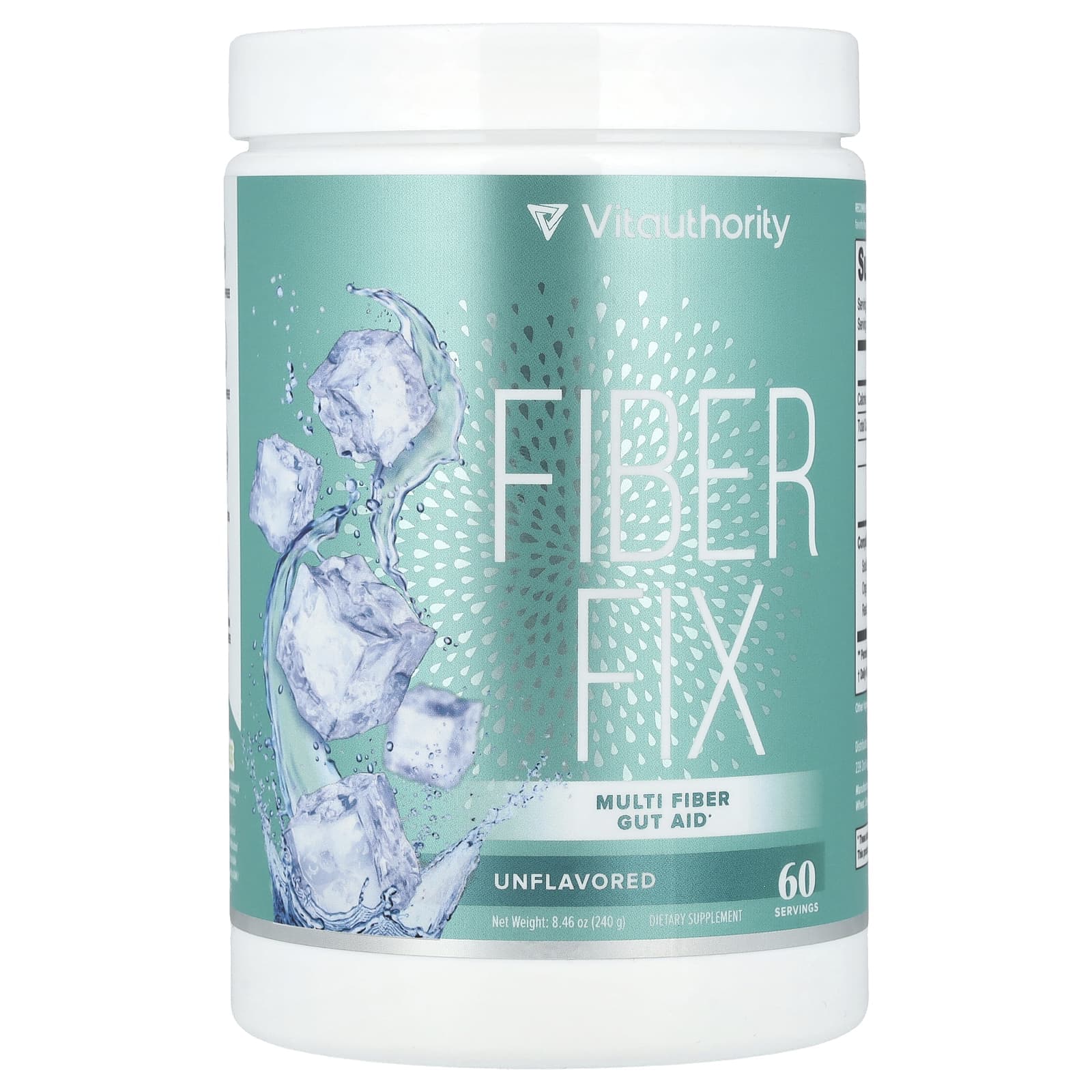 Vitauthority, Fiber Fix, Multi-Fiber Gut Supplement, Unflavored, 8.46 oz (240 g)