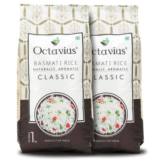 Octavius Classic Basmati Rice | Long Fragrant Non-Sticky Basmati Rice - 1 Kg (2)