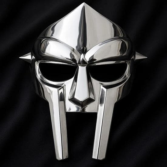 MF DOOM Metal Mask Rap Icon Cosplay Mask Hip-Hop Collector Prop Villain Face Mask for Halloween Gift silver
