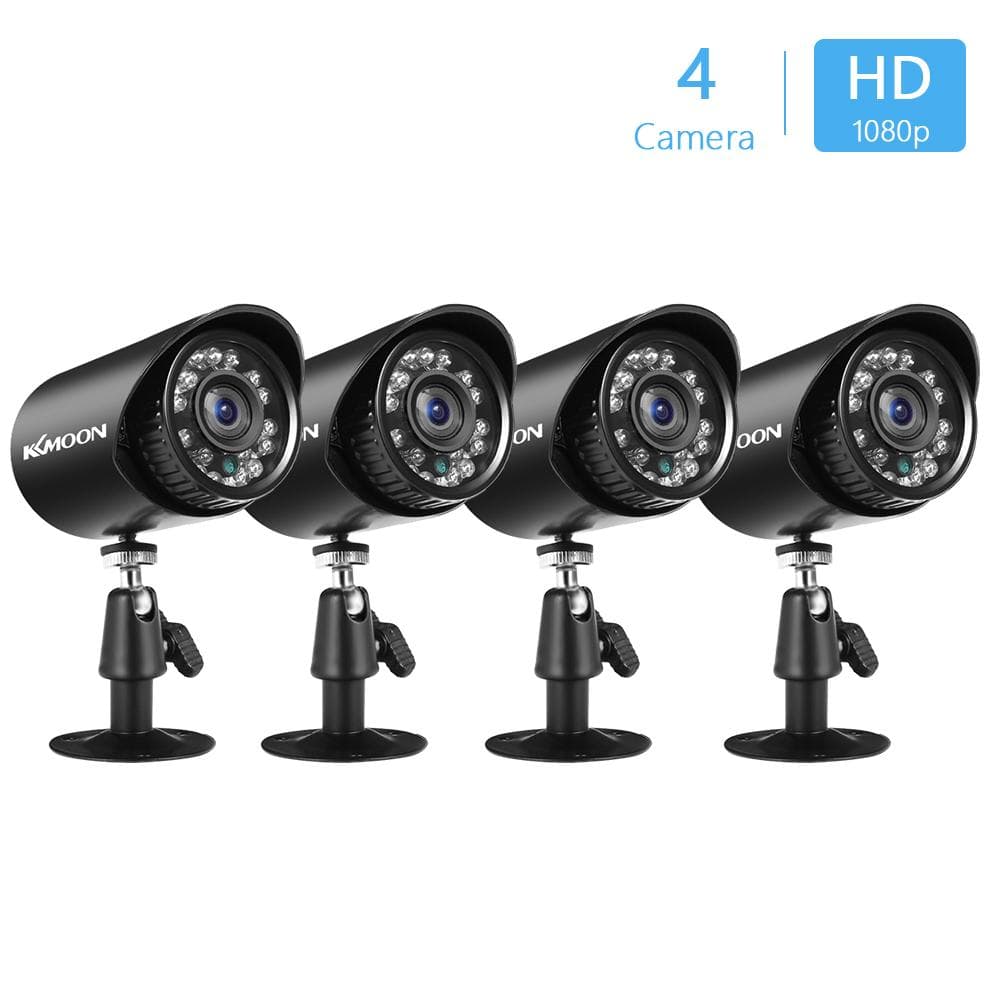 4pcs Full High Definition 1080P 2MP Security Analog Cameras Outdoor Weatherproof CCTV Surveillance US Plug