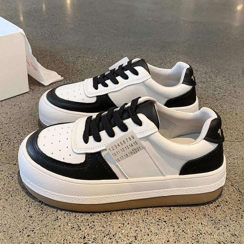 Small White Shoes Women's Spring New All-match Thick-soled Sneakers Niche Breathable Student Casual Sneakers 40