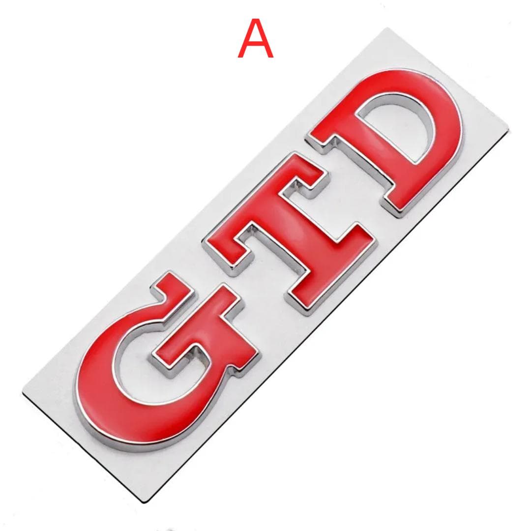 1PCES 3D Metal Car Front Grill GTD Logo Rear Trunk Golf Emblem Badge For V/olkswagen V/W G/olf 4 5 6 7 7 MK4 MK5 MK6 MK7 MK8 Sticker A