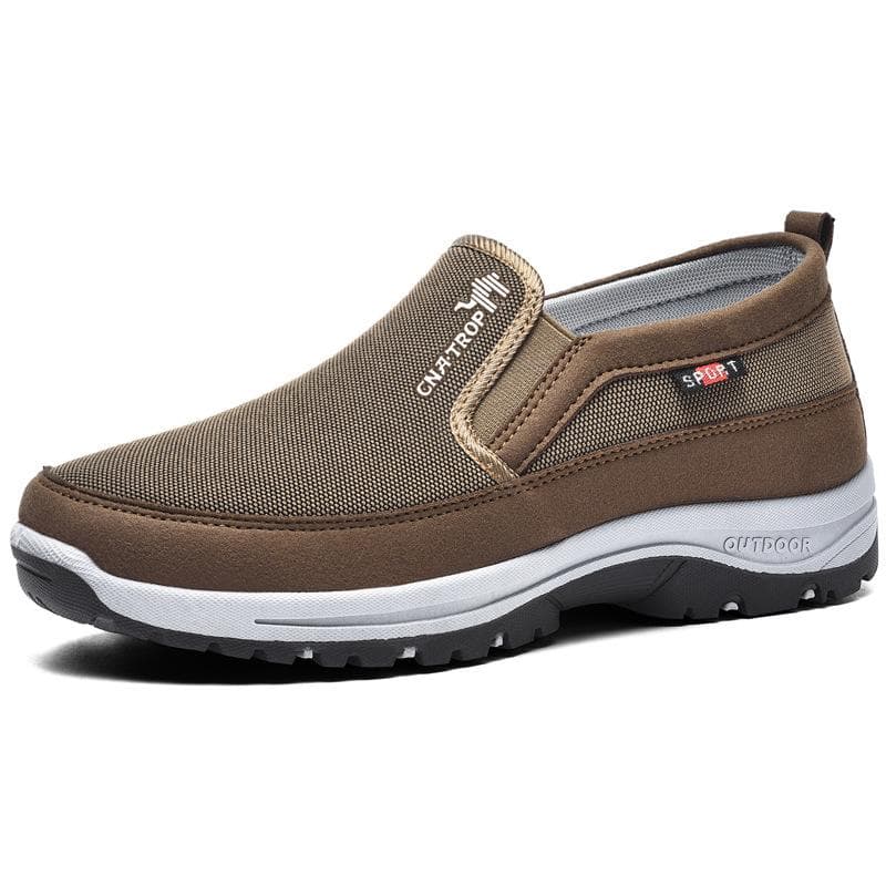 Men's Casual Loafers, Sneakers, Breathable Mesh, Retro Driving Shoes, Slip-on Vulcanized Soft Soles, Non-slip, Large Size 49 44 brown