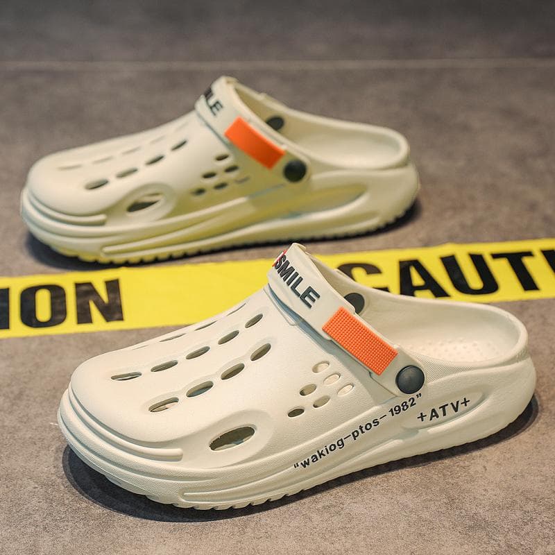 Classic Summer Clogs Men Slippers Breathable Garden Shoes Outdoor Comforty Beach Slippers Home Slippers Antiskid Slippers 46-47