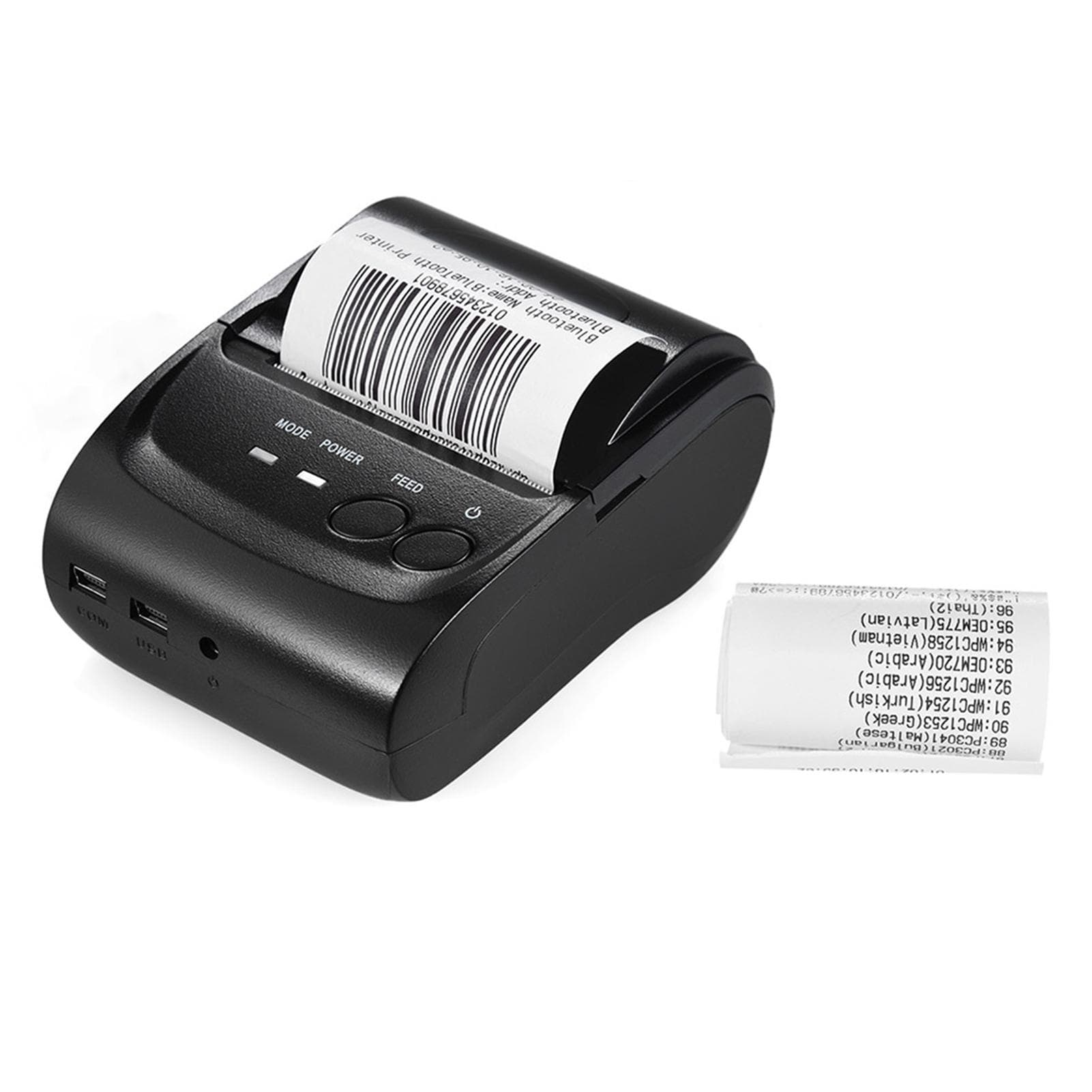 POS-5802DD Mini Portable Wireless USB Thermal Printer Receipt Ticket POS Printing for iOS Android US Plug