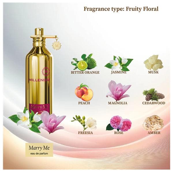 Women's eau de parfum Millenium Marry Me 100 ml, EDP 100 ml.