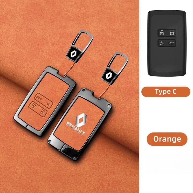 Hub Caps Zinc Alloy Car Key Case Cover Shell Keychain For Renault Koleos Captur Kadjar Megane Clio 5 Talisman Arkana Zoe Scenic