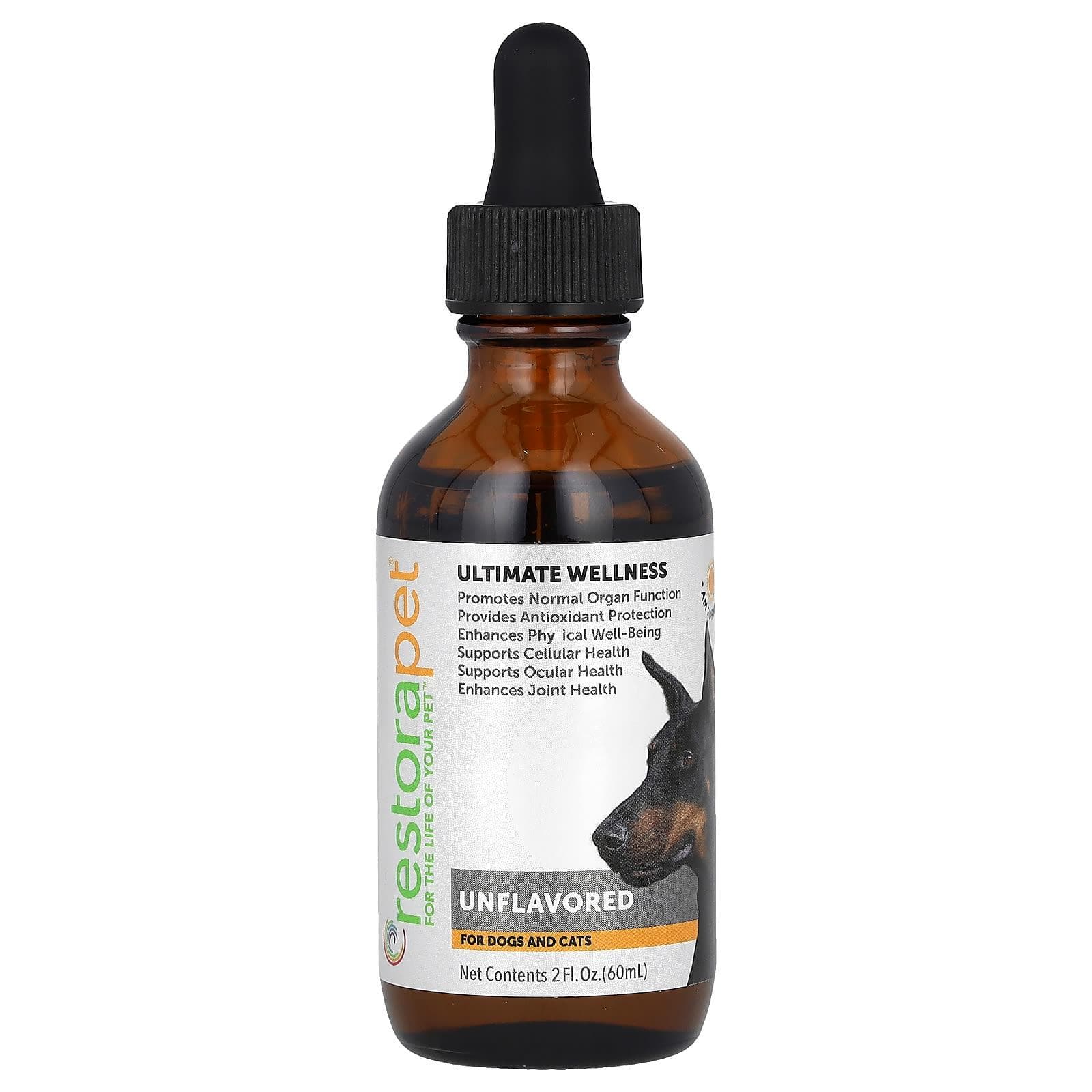 RestoraPet, Ultimate Wellness, for dogs and cats, unflavored, 2 fl oz (60 ml)