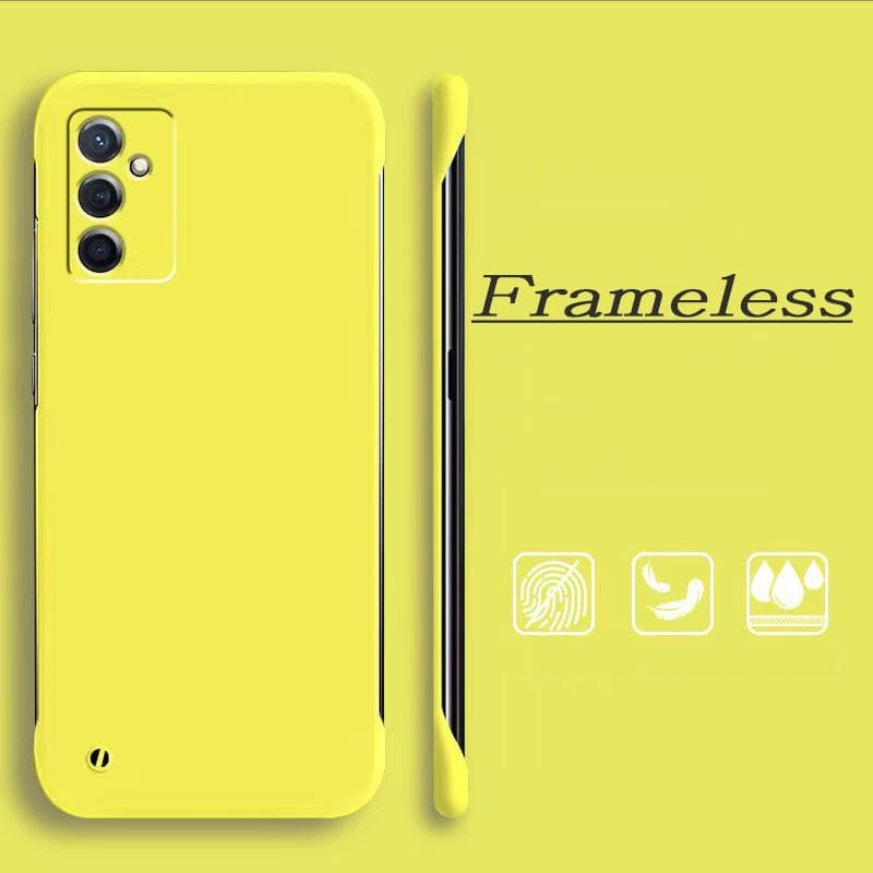 Fashion Slim Frameless Cover for Samsung Galaxy A55 A15 A05S A54 A34 A24 A14 A53 A33 A23 A13 A52 A32 A12 A51 A31 A21S A50 A30 Case Cover Hard Scrub PC Samsung Galaxy S23 yellow