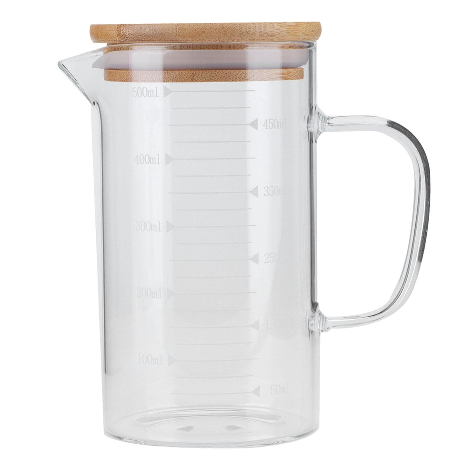 Borosilicate Glass Measuring Cup with Lid HeatResistant Mug for Hotel Restaurant Home(500ml )