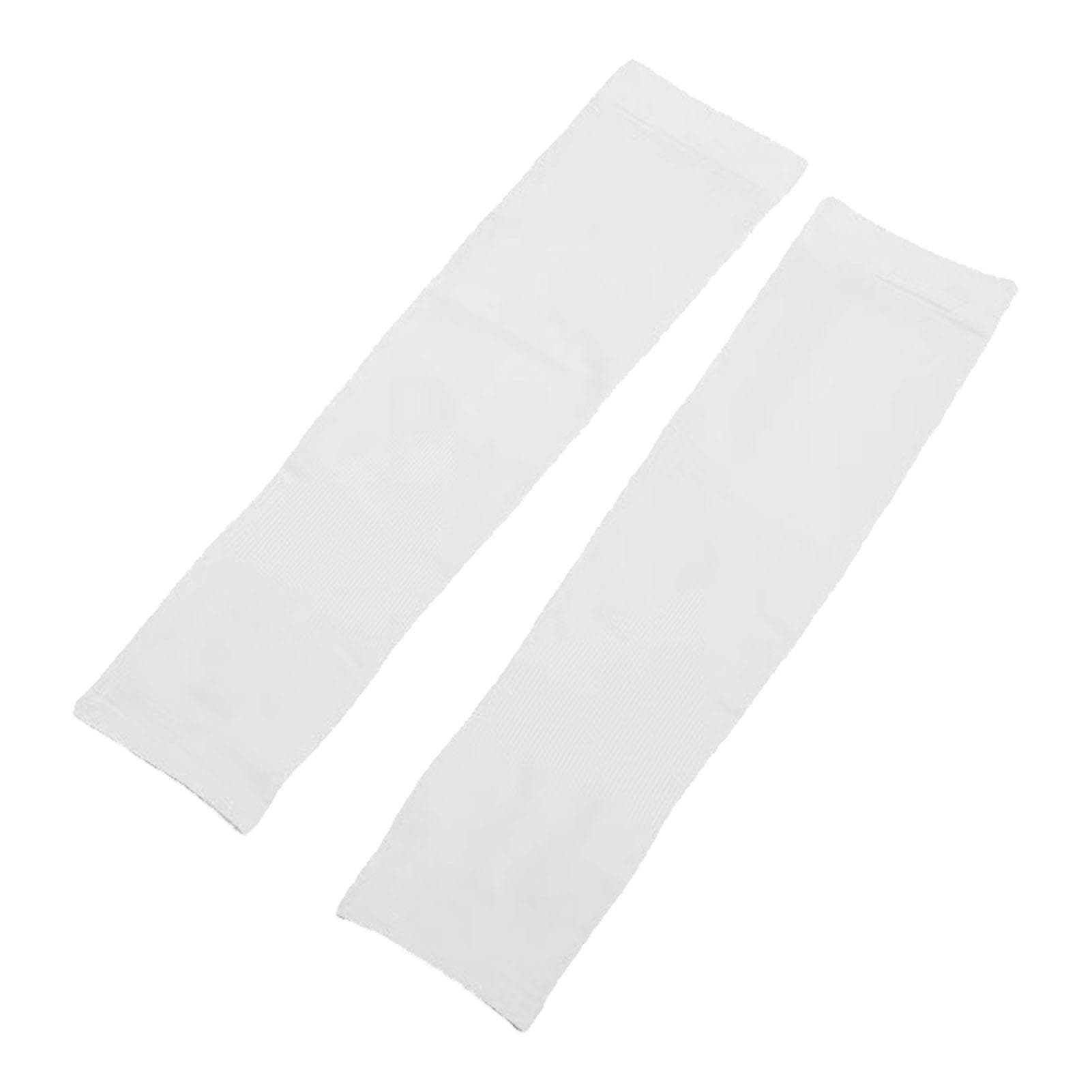 1 Pair Cooling Arm Sleeves Solid Color UV Protection Sunscreen Long Arm Sleeve for Summer Outdoor