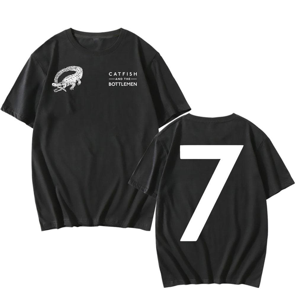 The Ride T-shirt Catfish and The Bottlemen Band Tshirts Hip Hop Rock Fashion Graphic T Shirt Cotton Summer Men Women Tees L black