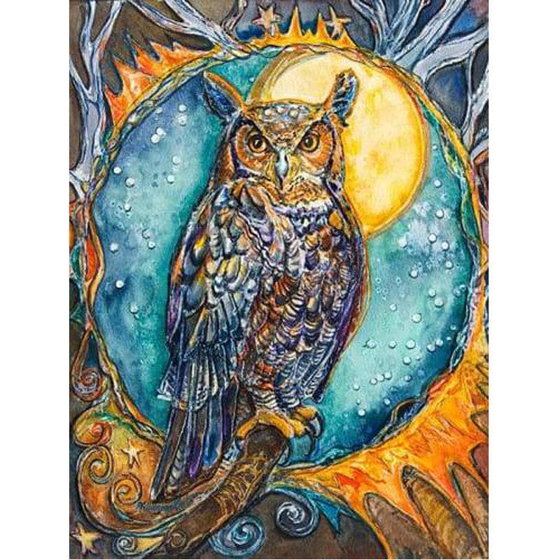 Diamond Diamond Embroidery Rhinestones Needlework Diamond Painting Brother Owl Diamond Art European 20X30CM