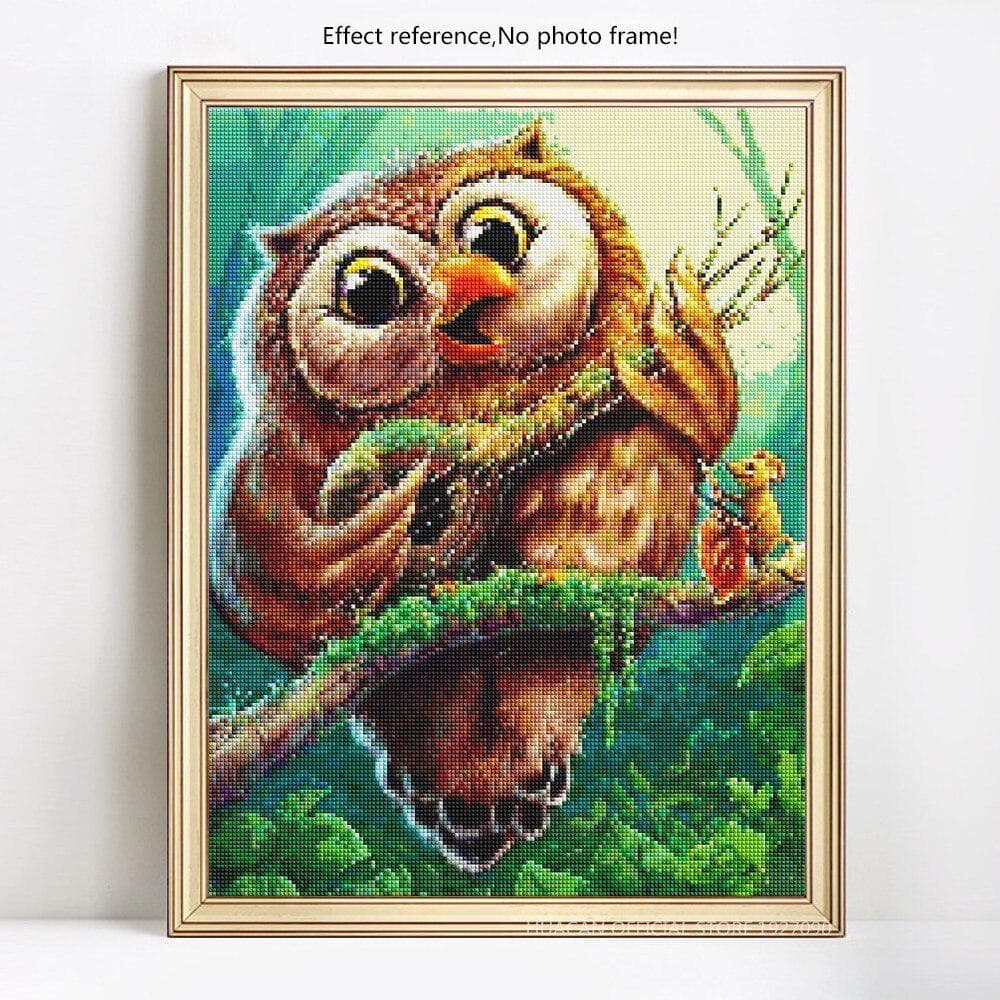 5D DIY Diamond Painting Animal Owl Full Round Embroidery Sale Picture Of Rhinestone Diamond 20X30