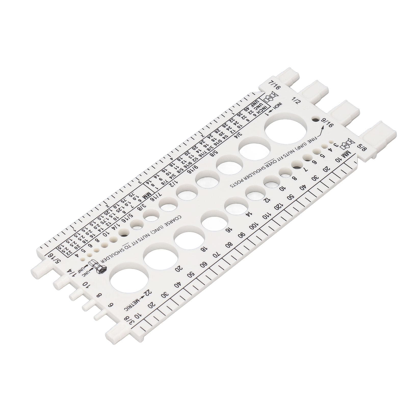 Nut Bolt Thread Gauge Checker M3 to M22 Metric and #4 to 34 Imperial Sizes Bolt and Nut Identifier