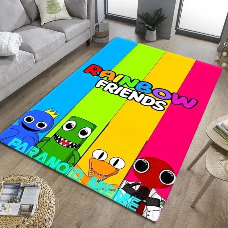 Horror Game R-Rainbow Friends Cartoon Area Rug,Carpet for Home Living Room Bedroom Sofa Doormat Decor,kids Non-slip Floor Mat 40cm x 60cm