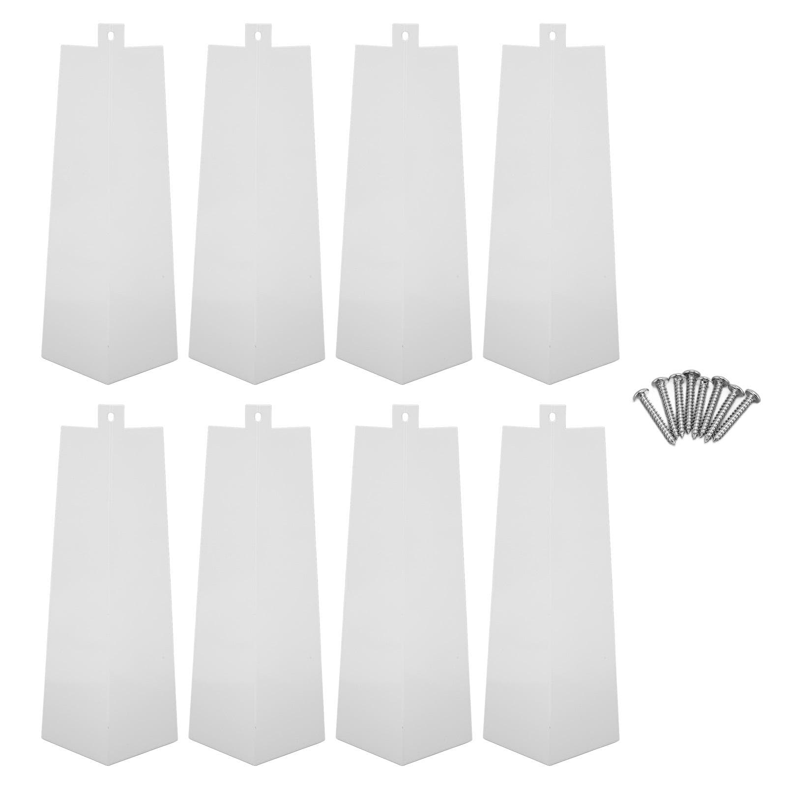 8PCS Aluminum Siding Corners 8 Inch Outside Siding Corner Trim with Screws for House Exterior