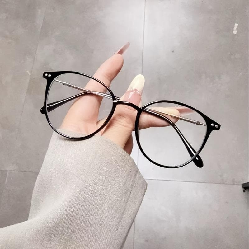 Literary Classic Women's Decorative Glasses Solid Color Frame Comfortable Wear for Workplace Professionals Fashion Eyewear