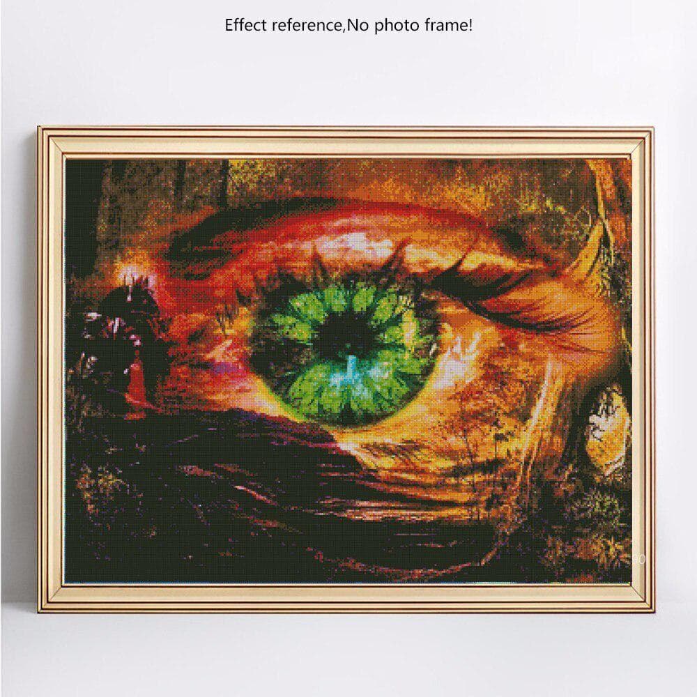 Diamond Embroidery Full Display Cartoon Diamond Painting Round Stones Eye Diamond 20X30