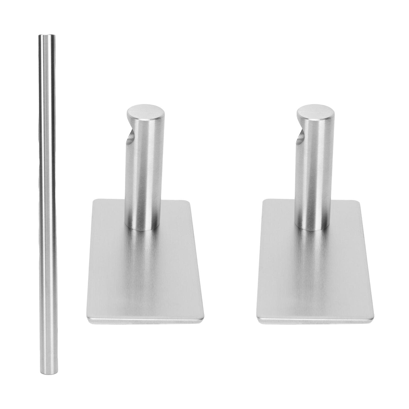 Stainless Steel SelfAdhesive Towel Bar with Base Bathroom Kitchen Towel Rack for Home
