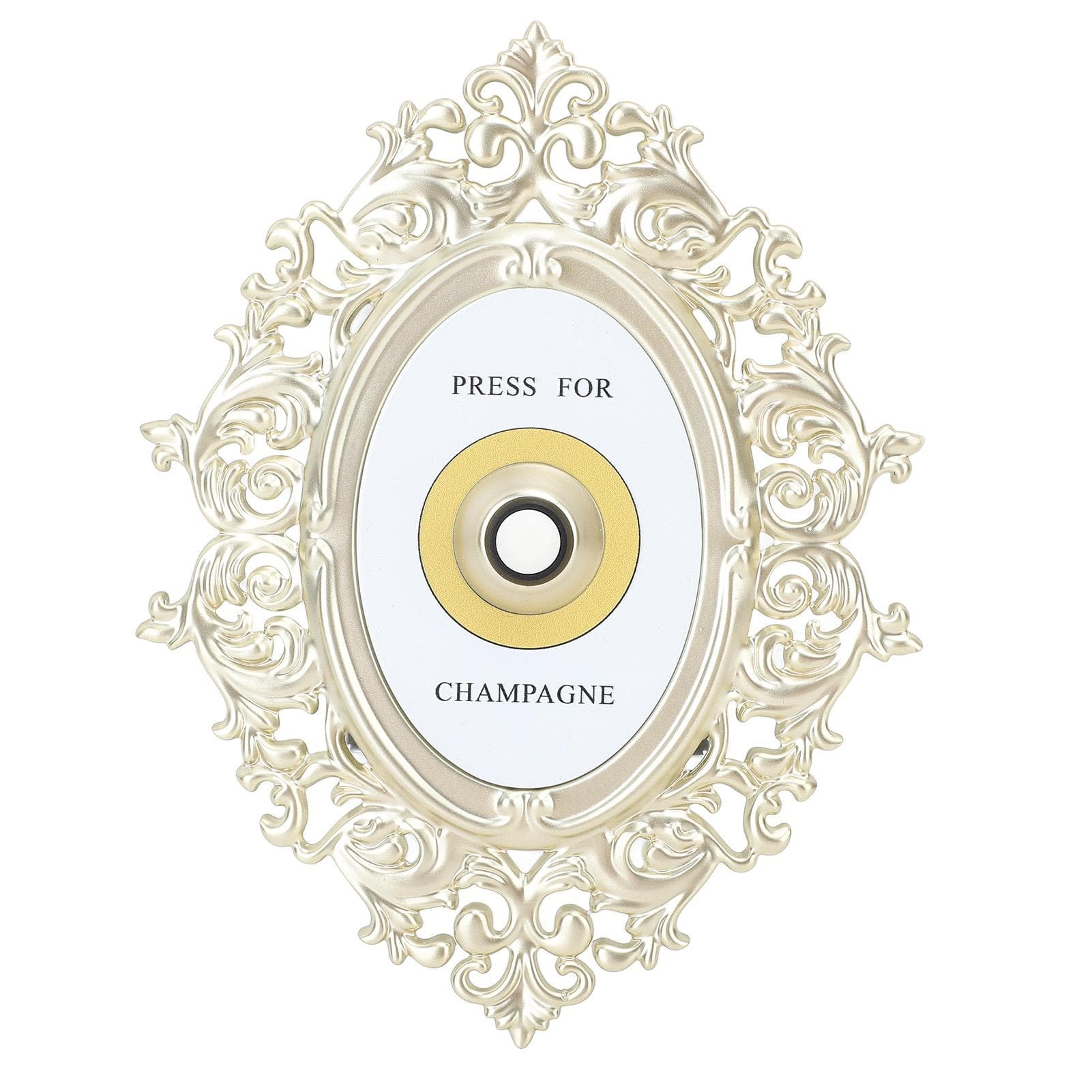 Decorative Door Bell Button Champagne Theme European Style Vintage Decor Ornamental Plaque