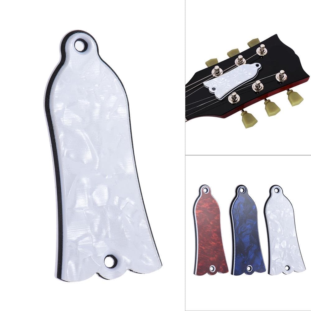 2 Holes Bell-shaped Truss Rod Cover Plate Scroll Plate for LP SG Flying V ES Guitar 3 Colors for