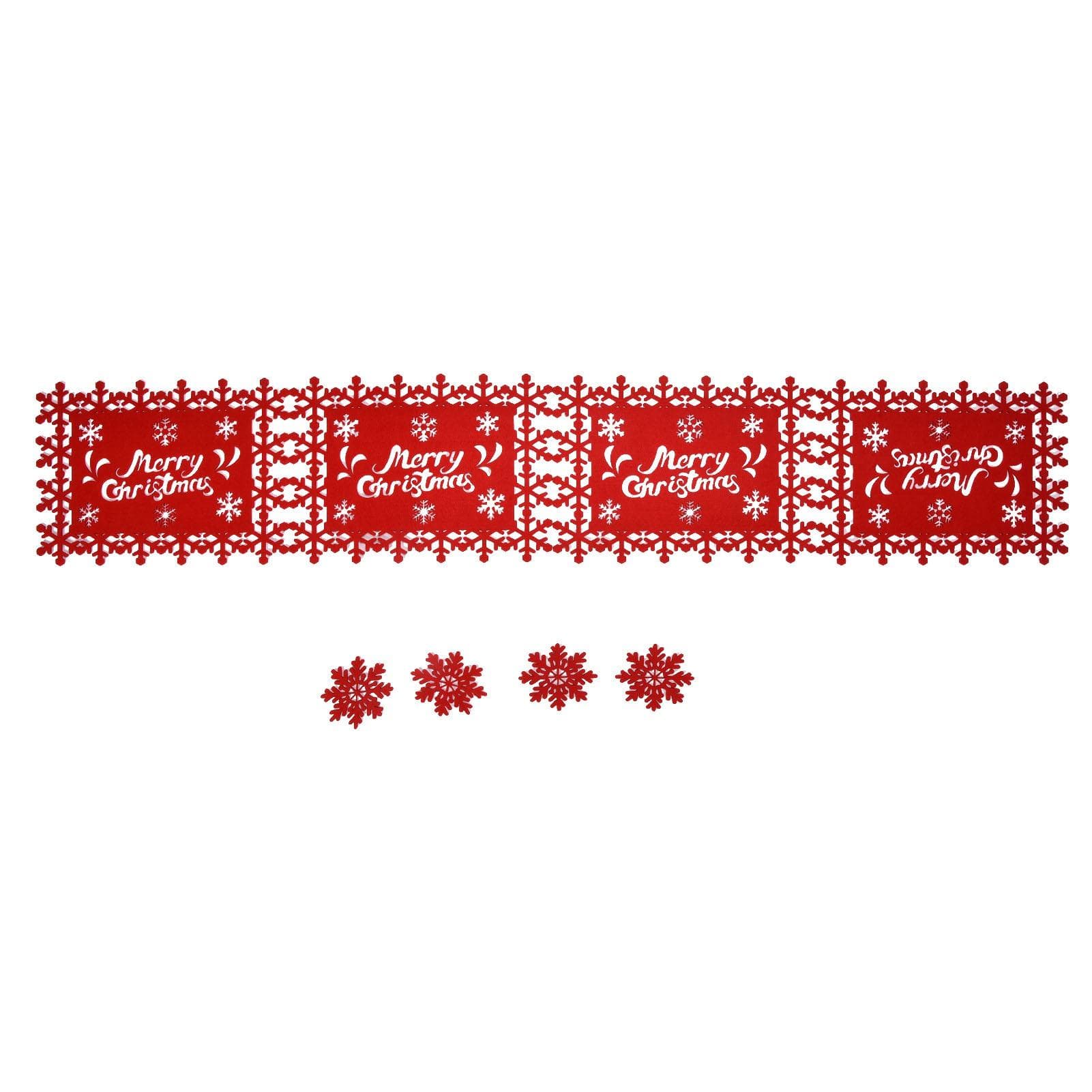 Christmas Table Runner Placemat Heat Protection Water Absorption Felt Table Runner Placemat(4