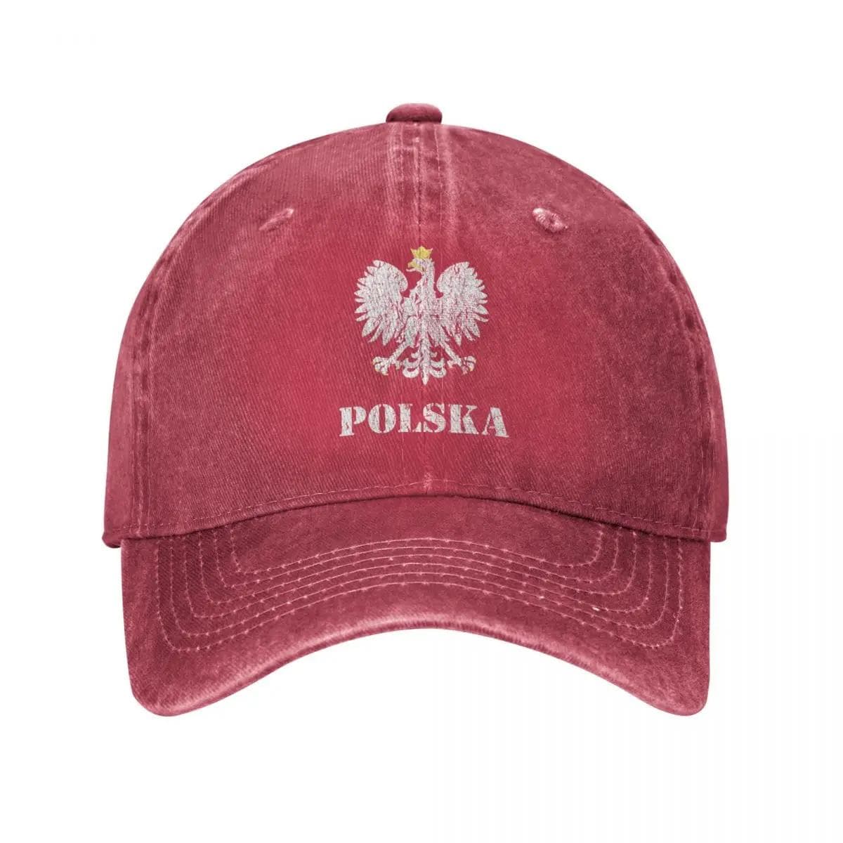 Vintage Polska Vintage Poland Polish Flag Baseball Cap Distressed Denim Polish Eagle Outdoor Activities Caps Hat Adjustable red