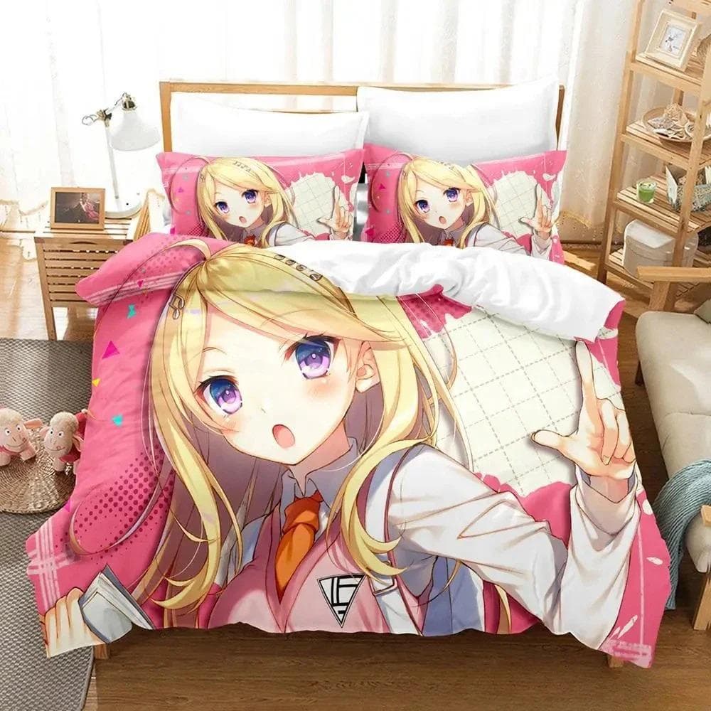 New Danganronpa V3 Bedding Set Single Twin Full Queen King Size Bed Set Adult Kid Bedroom Duvet cover Sets 3D Print Anime Bed 70x133cm 2pcs