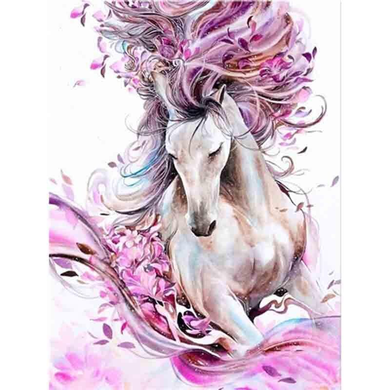 Diamond Embroidery Anmial Cross Stitch DIY Diamond Painting Horse Series Home Decoration 20X30CM