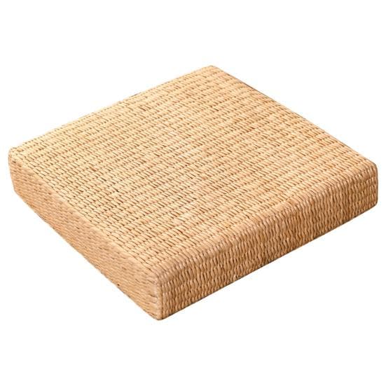 Excellent Japanese Style Straw Flat Seat Cushion Durable Reusable Woven Cushion 40*40cm