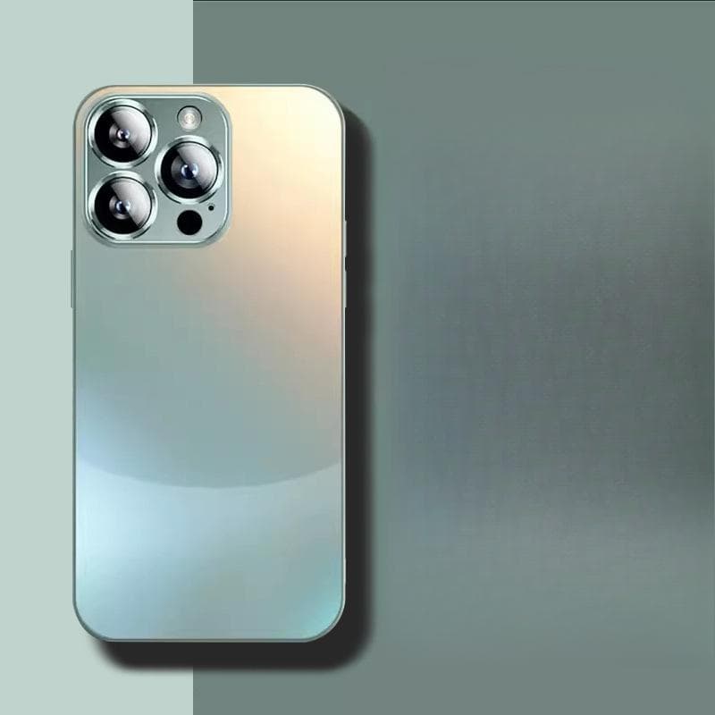 Suitable for IPhone16 Matte Phone Case with Gradient Glass In Color, Apple 15 Full Cover 14pro Anti-drop Protective Case iPhone11pro
