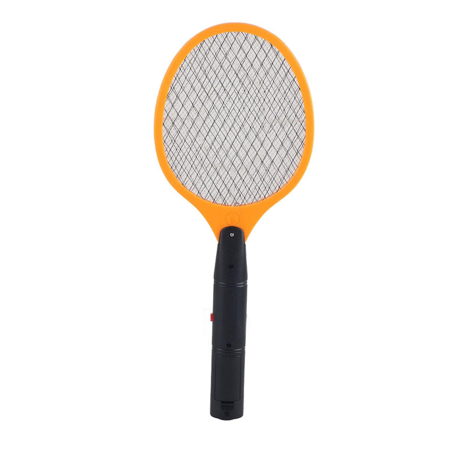 Cordless Battery Power Electric Fly Mosquito Swatter Bug Zapper Racket Insects Killer Green yellow