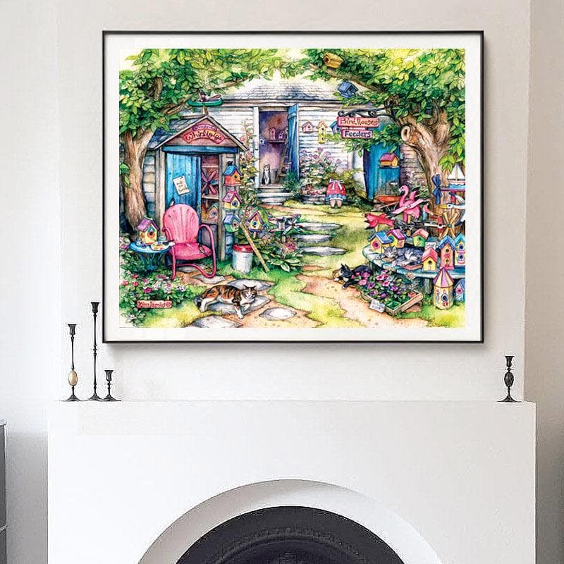 Diamond Painting Back Courtyard 5D DIY Needlework Embroidery Cross Stitch Rhinestone 20X30CM