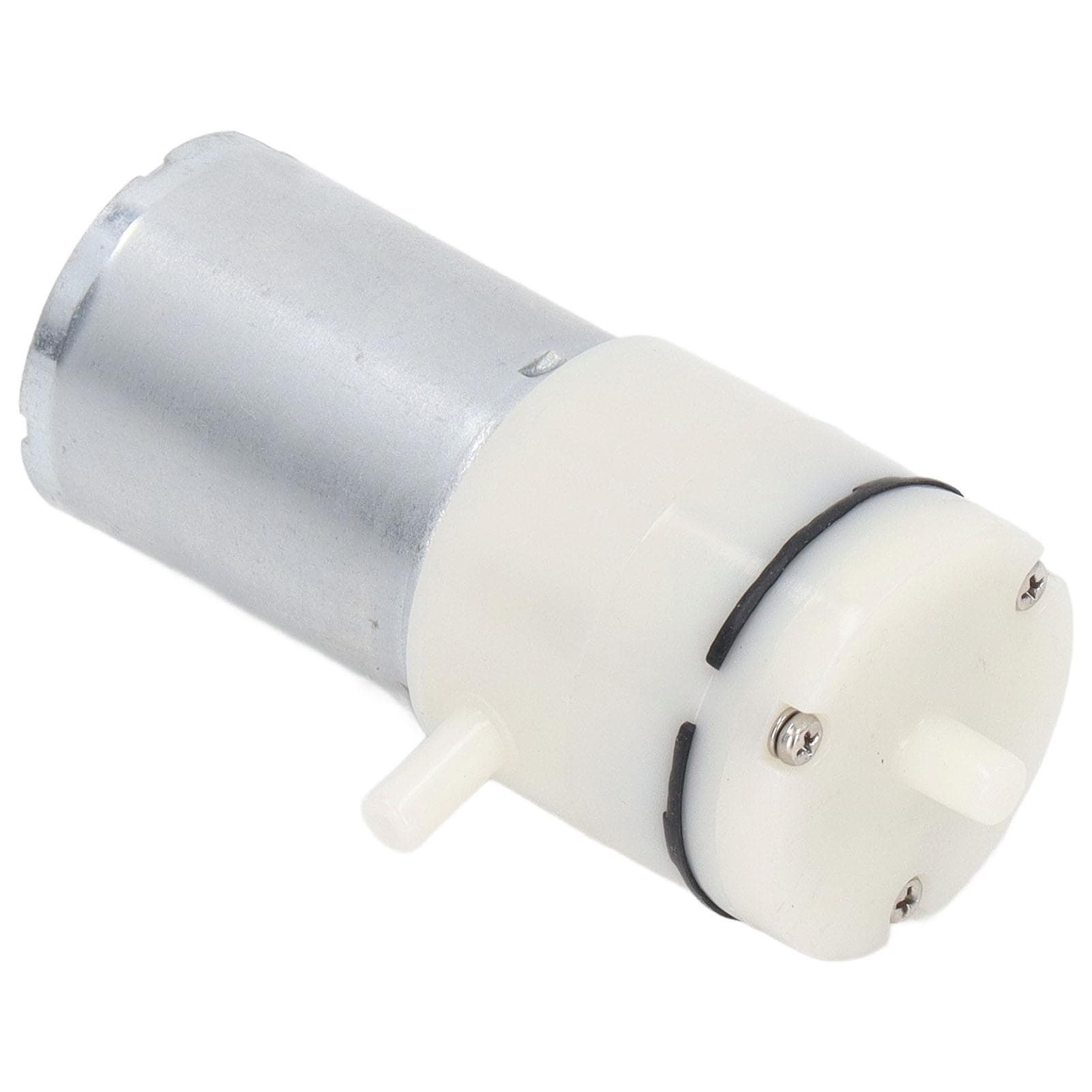 Micro Air Pressure Pump DC Diaphragm Vacuum Pump with 90 Degree Angle Air Ports White 6V
