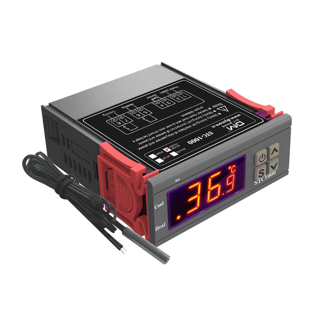 Digital Temperature Controller Intelligent Temperature Regulator Refrigerator Support Heating 110-220V multicolour