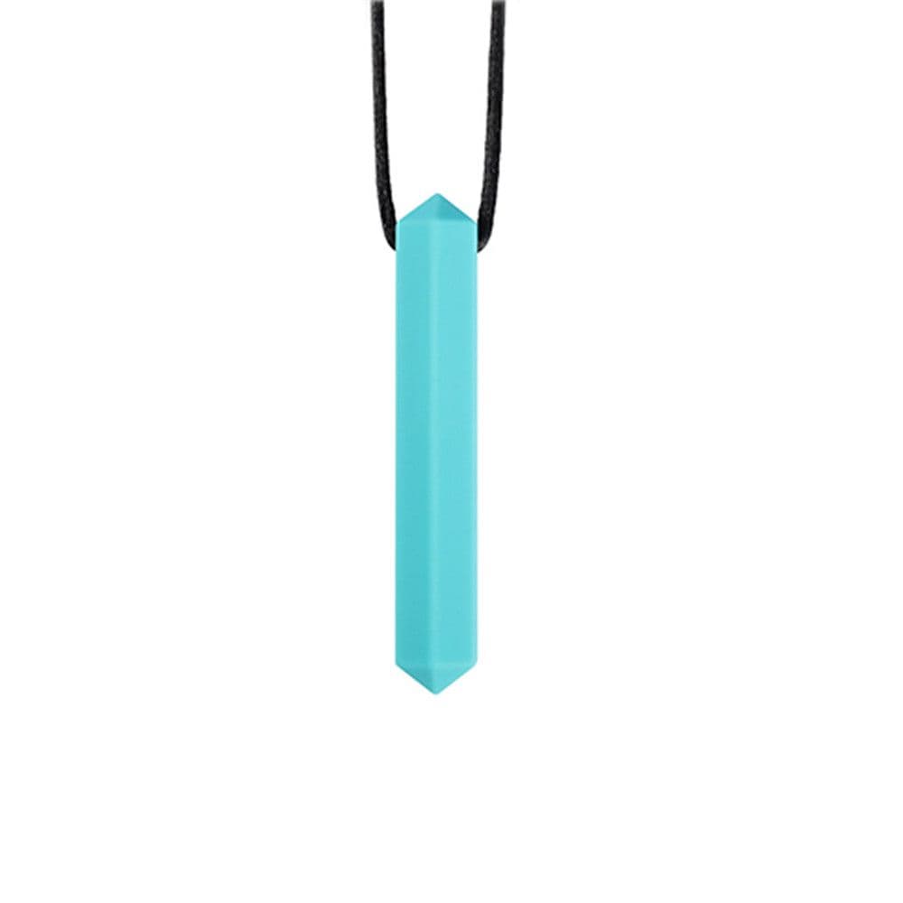 Chewing Pendant Anti Autism ADHD Biting Chewy Necklace Teether Necklace Sensory Chew Teething Toys sky blue
