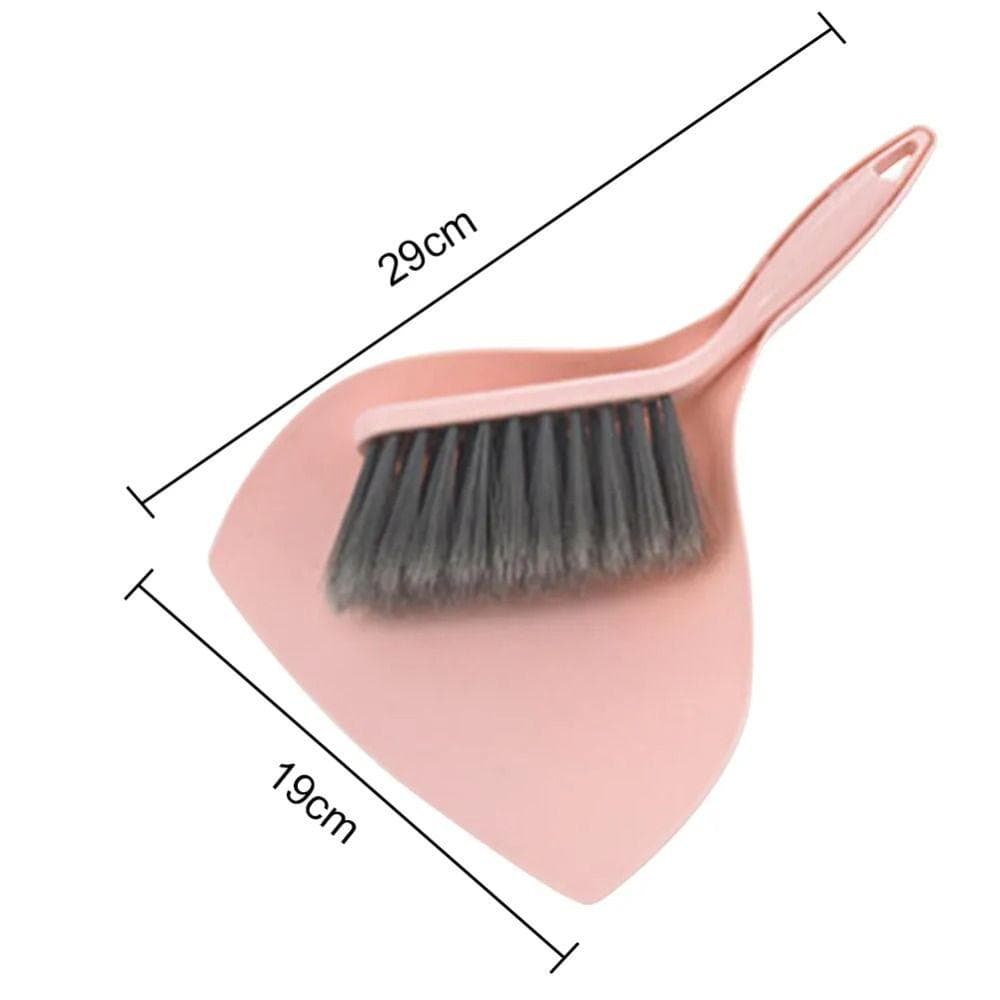 Small Cleaning Broom Dustpan Set Mini Brush Small Broom Dustpan Kit Desktop Garbage Sweeper Household Cleaning Tools pink