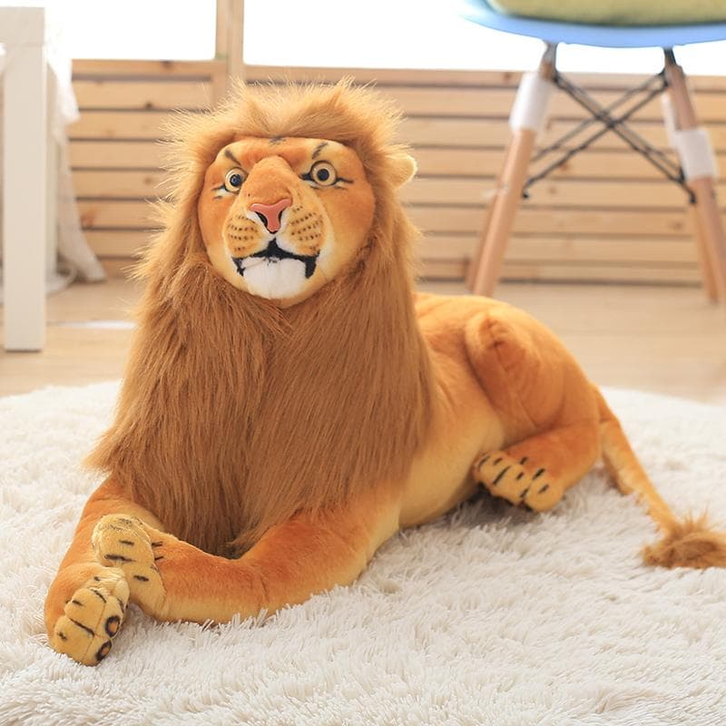 30-120CM Giant Simulation Lion Collie Peluche Toys Cute Real Life Forest Animal Plush Pillow Kids Boys Nice Birthday Gift 90cm lion