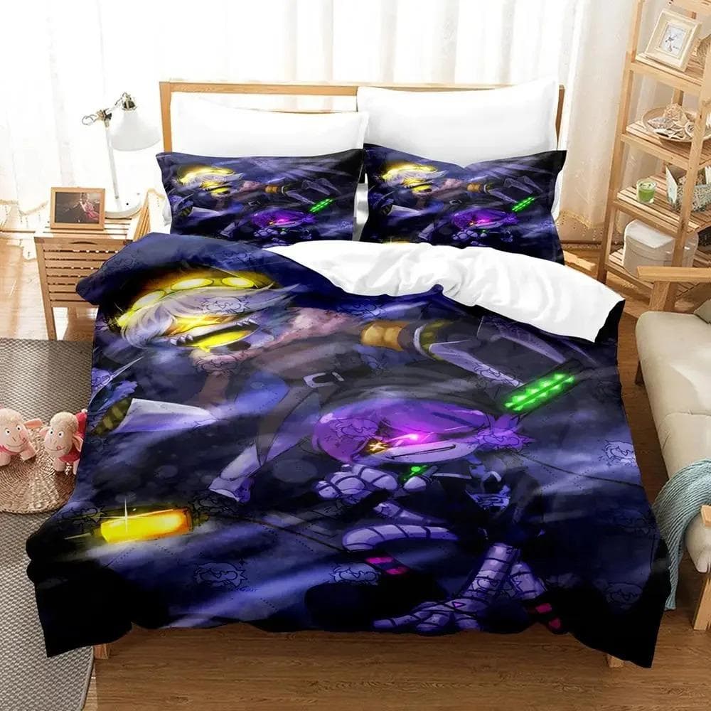 3D Print Anime Murder Drones Bedding Set Boys Girls Twin Queen Size Duvet Cover Pillowcase Bed Boys Adult Fashion Home Textile EU Double 200x200cm