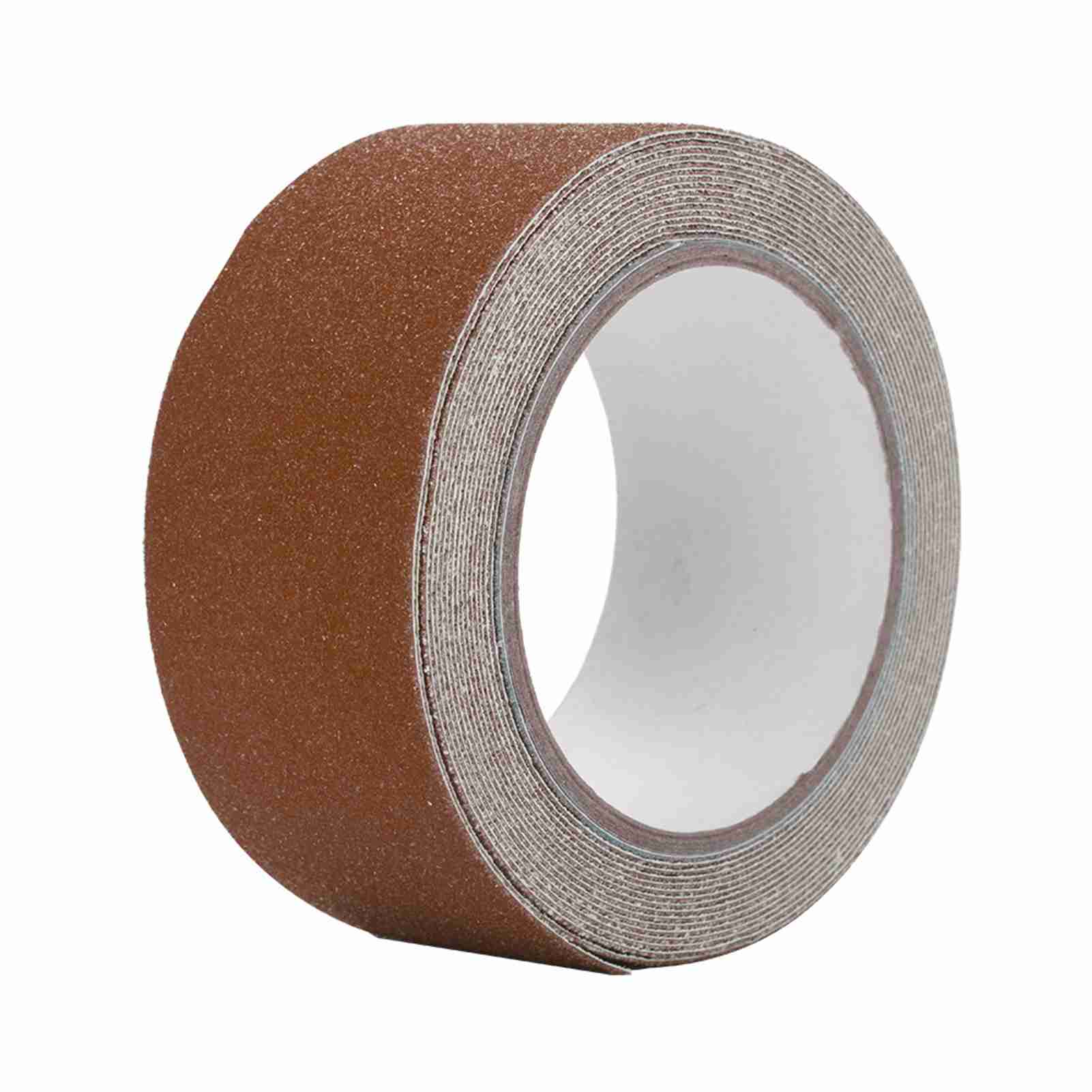 Colorful 5M*5cm PVC NOn Slip Anti Skid Adhesive Tape for Stair Step Floor Safety Decor (Brown)