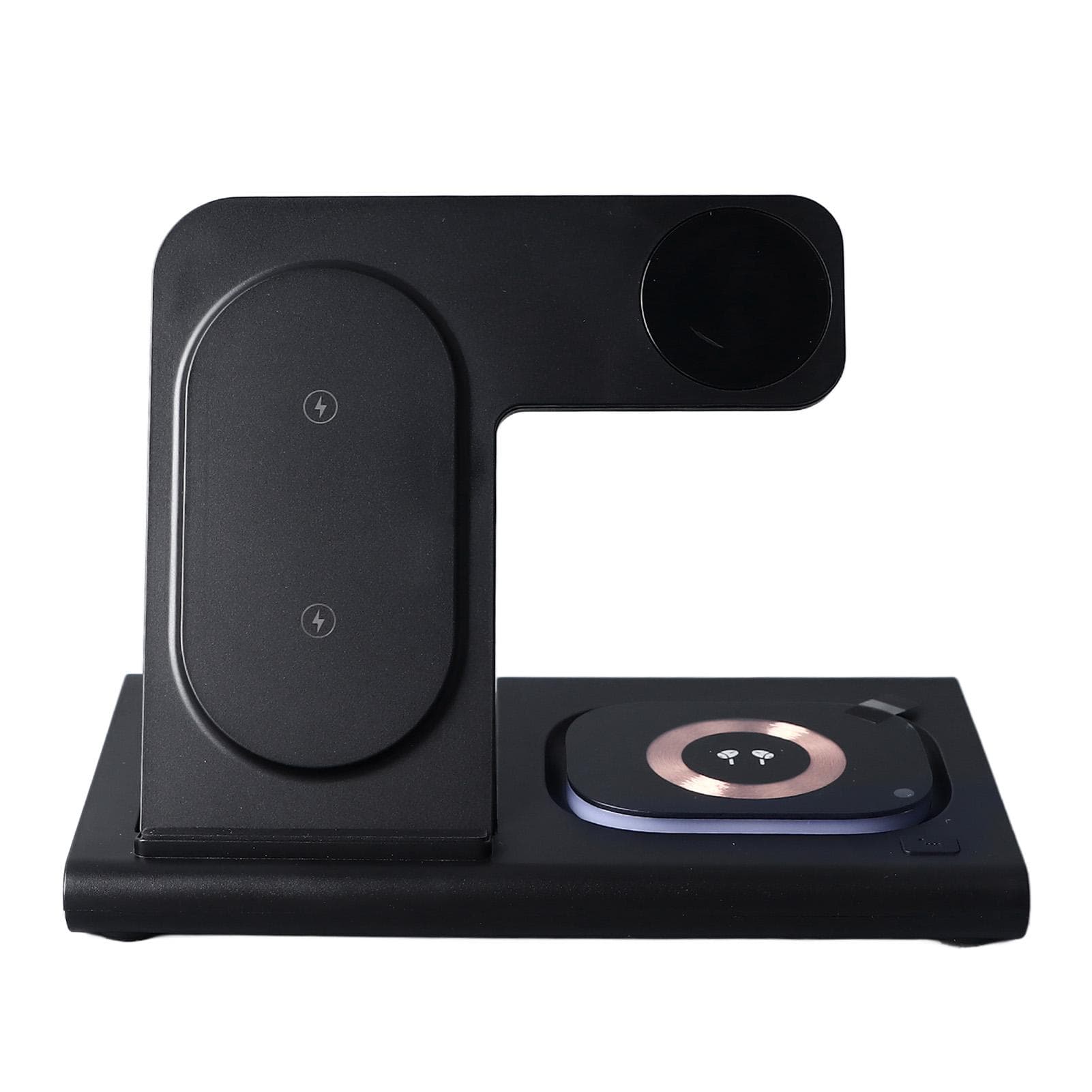 Wireless Charging Station 25W Quick Charging 3 in 1 Wireless Charger Station for Homes Offices black