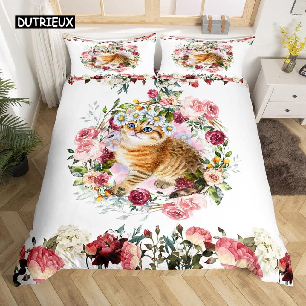 Animal Duvet Cover Set Exotic Style Boys 3D Animal Printed Bedding Set Black Wolf Double Queen King Size Polyester Qulit Cover EU single(135x200cm)